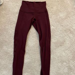 Lululemon Maroon leggings